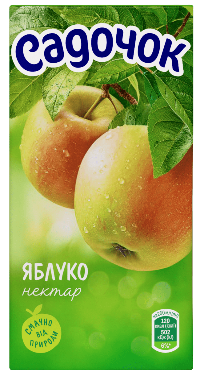 Нектар САДОЧОК яблуко, 0,5 л